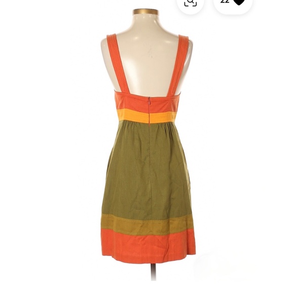 Trina Turk Colourblock Dress Silk Cotton - Picture 4 of 7